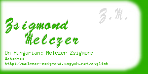 zsigmond melczer business card